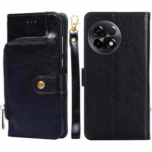 For OnePlus Ace 2/11R Zipper Bag Leather Phone Case(Black)