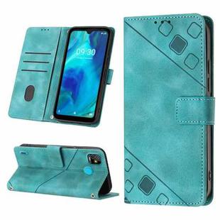 For Tecno Pop 5 Go Skin-feel Embossed Leather Phone Case(Green)