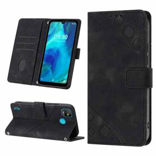 For Tecno Pop 5 Go Skin-feel Embossed Leather Phone Case(Black)