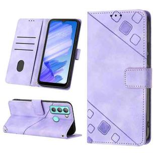 For Tecno Pop 5 LTE Skin-feel Embossed Leather Phone Case(Light Purple)