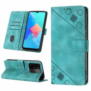 For Tecno Spark Go 2022 Skin-feel Embossed Leather Phone Case(Green)