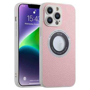 For iPhone 14 Pro Max Glitter Lens MagSafe Magnetic Phone Case(Pink)