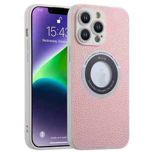 For iPhone 13 Pro Max Glitter Lens MagSafe Magnetic Phone Case(Pink)