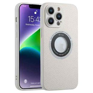 For iPhone 11 Pro Max Glitter Lens MagSafe Magnetic Phone Case(White)