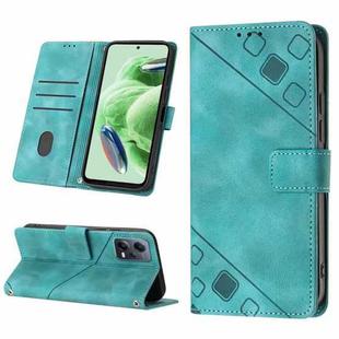 For Xiaomi Redmi Note 12 Global Skin-feel Embossed Leather Phone Case(Green)
