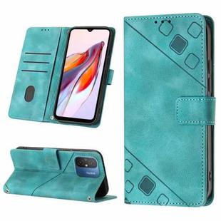 For Xiaomi Redmi 12C / 11A 4G Skin-feel Embossed Leather Phone Case(Green)