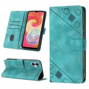 For Samsung Galaxy A04e / F04 / M04 Skin-feel Embossed Leather Phone Case(Green)