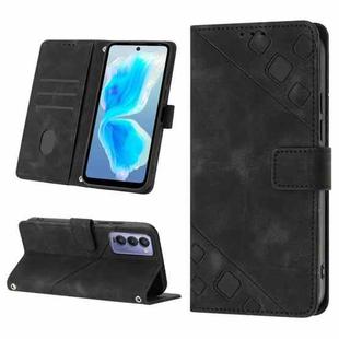 For Tecno Camon 18 / 18 P Skin-feel Embossed Leather Phone Case(Black)