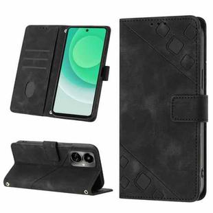 For Tecno Camon 19 Skin-feel Embossed Leather Phone Case(Black)