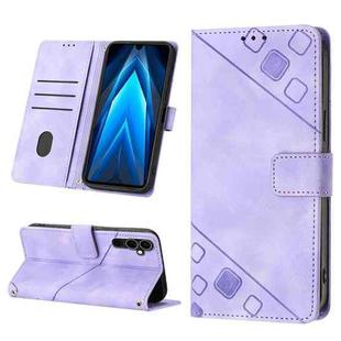 For Tecno Pova Neo 2 LG6n Skin-feel Embossed Leather Phone Case(Light Purple)