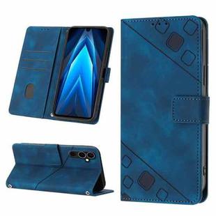 For Tecno Pova Neo 2 LG6n Skin-feel Embossed Leather Phone Case(Blue)