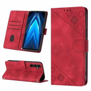 For Tecno Pova Neo 2 LG6n Skin-feel Embossed Leather Phone Case(Red)