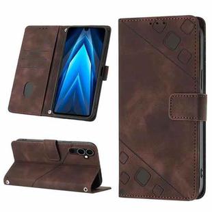 For Tecno Pova Neo 2 LG6n Skin-feel Embossed Leather Phone Case(Brown)