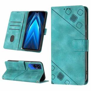 For Tecno Pova 4 Pro LG8n Skin-feel Embossed Leather Phone Case(Green)