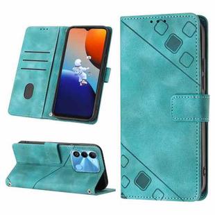 For Tecno Spark 9 KG5p Skin-feel Embossed Leather Phone Case(Green)