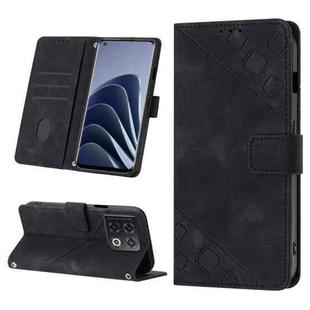 For OnePlus 10 Pro 5G Skin-feel Embossed Leather Phone Case(Black)