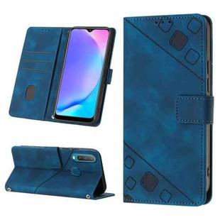For vivo Y17 / Y15 / Y12 / U10 / Y11 / Y3 Skin-feel Embossed Leather Phone Case(Blue)