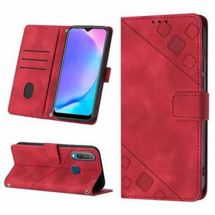 For vivo Y17 / Y15 / Y12 / U10 / Y11 / Y3 Skin-feel Embossed Leather Phone Case(Red)