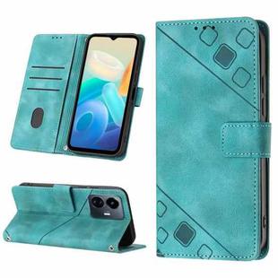 For vivo Y77 5G Global Skin-feel Embossed Leather Phone Case(Green)