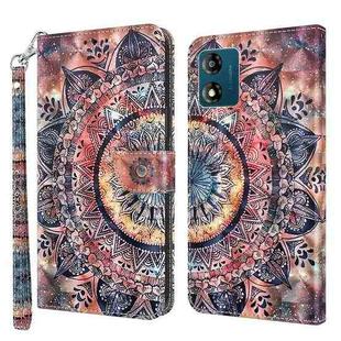 For Motorola Moto E13 3D Painted Leather Phone Case(Colorful Mandala)