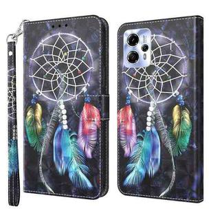 For Motorola Moto G13 / G23 3D Painted Leather Phone Case(Colorful Dreamcatcher)