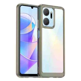 For Honor X7A Colorful Series Acrylic + TPU Phone Case(Transparent Grey)