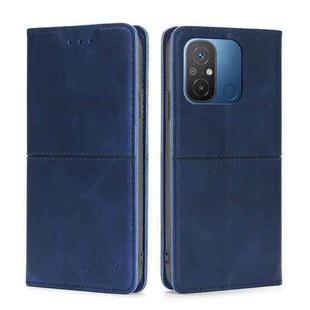 For Xiaomi Redmi 12C 4G Cow Texture Magnetic Horizontal Flip Leather Phone Case(Blue)