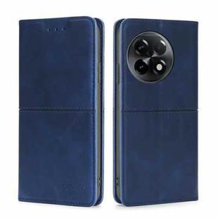 For OnePlus Ace 2/11R Cow Texture Magnetic Horizontal Flip Leather Phone Case(Blue)
