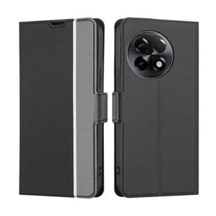 For OnePlus Ace 2/11R Twill Texture Side Buckle Leather Phone Case(Black)