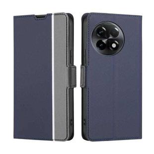 For OnePlus Ace 2/11R Twill Texture Side Buckle Leather Phone Case(Blue)