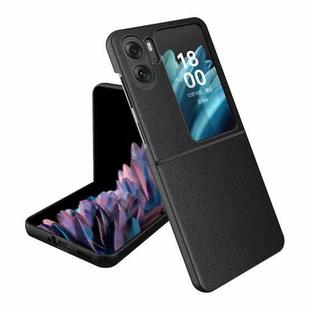 For OPPO Find N2 Flip Skin Feel Litchi Texture Ultra-thin Shockproof Phone Case(Black)
