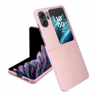 For OPPO Find N2 Flip Skin Feel Litchi Texture Ultra-thin Shockproof Phone Case(Pink)