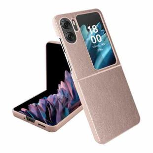 For OPPO Find N2 Flip Skin Feel Litchi Texture Ultra-thin Shockproof Phone Case(Gold)