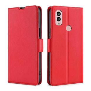 For Kyocera Android One S10 Ultra-thin Voltage Side Buckle Horizontal Flip Leather Phone Case(Red)