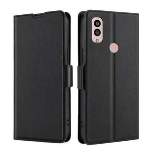For Kyocera Android One S10 Ultra-thin Voltage Side Buckle Horizontal Flip Leather Phone Case(Black)
