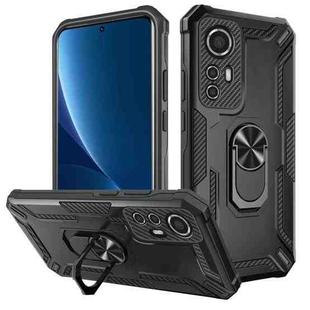 For Xiaomi 12 Warship Armor 2 in 1 Shockproof Phone Case(Black)
