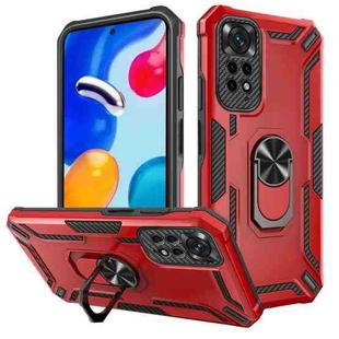 For Redmi Note 11 4G Global / Note 11s 4G Warship Armor 2 in 1 Shockproof Phone Case(Red)