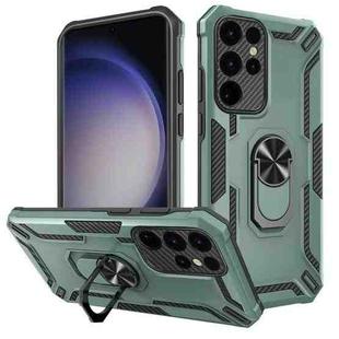For Samsung Galaxy S23 Ultra 5G Warship Armor 2 in 1 Shockproof Phone Case(Dark Green)