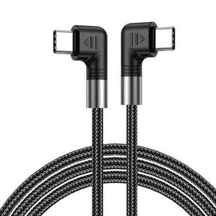 A9 100W USB-C/Type-C to USB-C/Type-C Double Elbow Data Cable, Length:3m