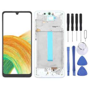 For Samsung Galaxy A33 5G SM-A336 6.36 inch OLED LCD Screen Digitizer Full Assembly with Frame (White)