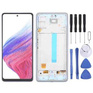 For Samsung Galaxy A53 5G SM-A536 6.48 inch OLED LCD Screen Digitizer Full Assembly with Frame (Blue)