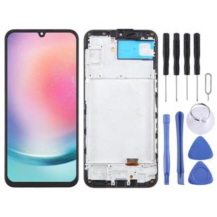 For Samsung Galaxy A24 SM-A245F 6.43inch OLED LCD Screen for Digitizer Full Assembly with Frame