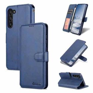 For Samsung Galaxy S23 5G AZNS Calf Texture Horizontal Flip Leather Phone Case(Blue)