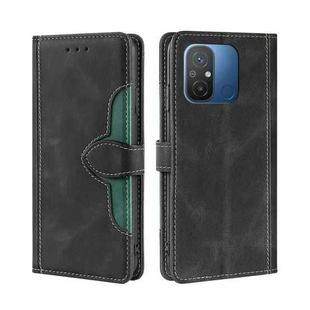 For Xiaomi Redmi 12C 4G Skin Feel Magnetic Buckle Leather Phone Case(Black)