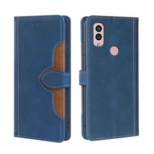 For Kyocera Android One S10 Skin Feel Magnetic Buckle Leather Phone Case(Blue)