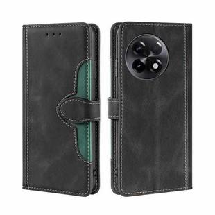 For OnePlus Ace 2/11R Skin Feel Magnetic Buckle Leather Phone Case(Black)