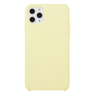 For iPhone 11 Pro Solid Color Solid Silicone  Shockproof Case (Cream)
