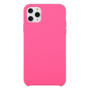 For iPhone 11 Pro Solid Color Solid Silicone  Shockproof Case (Dragon Fruit)