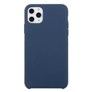 For iPhone 11 Pro Solid Color Solid Silicone  Shockproof Case(Midnight Blue)