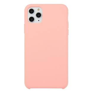 For iPhone 11 Pro Solid Color Solid Silicone  Shockproof Case(Pink)